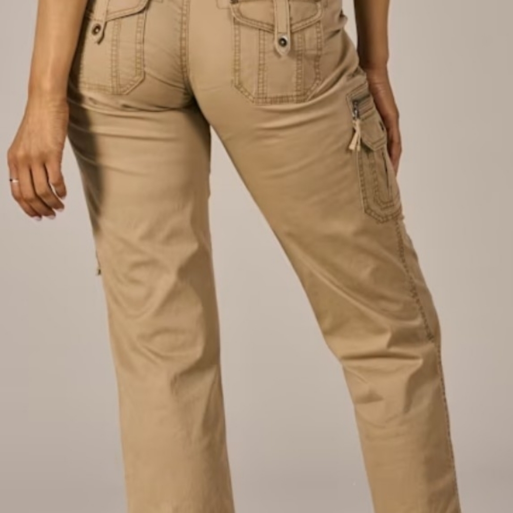 Natural Reflections Tan Cargo Pants for Women - Picture 14 of 15